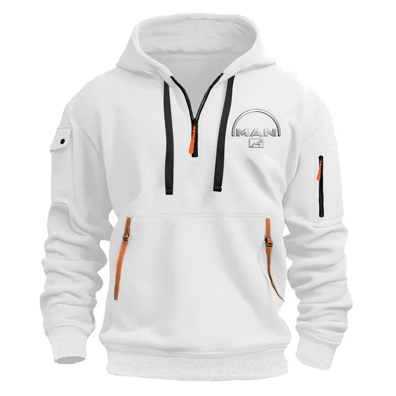 Half zipper Men's Hoodie Sweatshirts Printing New Spring Pullover Sports Top Male Hip-hop street oversized hoodies — image 2