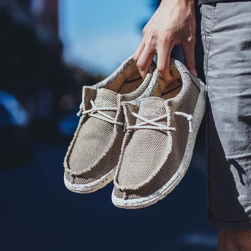 2025 Fashion Men's Casual Loafers Summer Canvas Comfortable New Luxury Brand Designer Denim Sports Walking Shoes Tenis Masculino