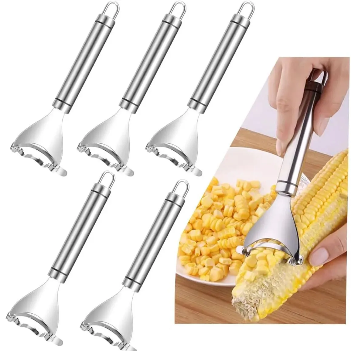 Corn Peeler For Corn On The Cob Stripper Tool Removes Corn Kernels From Cobs In Seconds Kitchen Gadget Stripping Tool