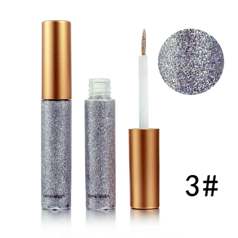 1pcs New Sexy Shining Glitter Liquid Eyeliner Pencil Diamond Shimmer Eye Liner Rose Gold Color Eyeliner Makeup for Eye Cosmetics