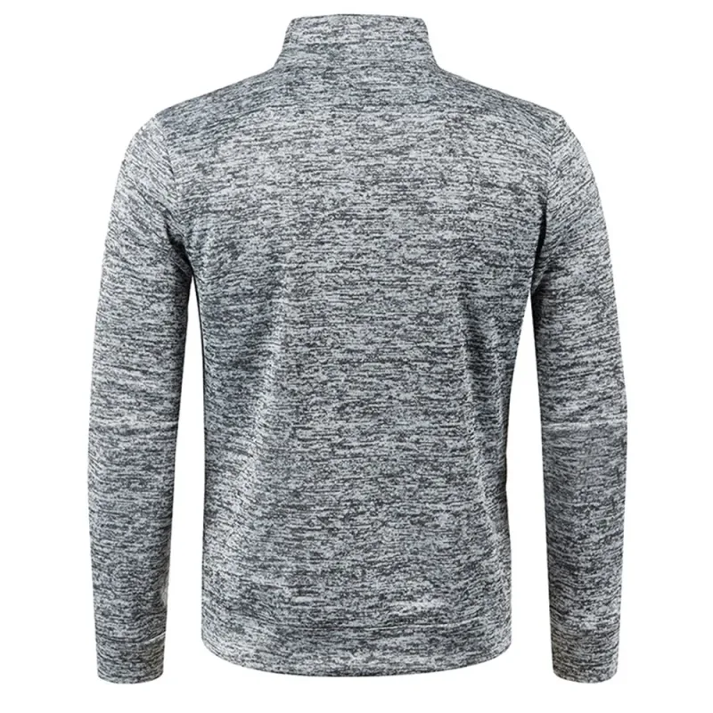 Men Sweatshirts Spring Thicker Pullover Half Zipper Pullover for Male Hoody Outdoor Sweatshir Autumn Solid Color Turtleneck Swea — image 13