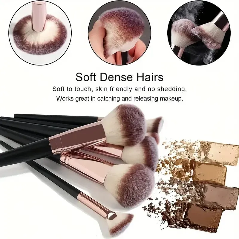 Professional 3/20PCS Makeup Brushes Set Soft Fluffy Eyeshadow Foundation Concealer Blending Blush Brush Kabuki Women Beauty Tool — image 4