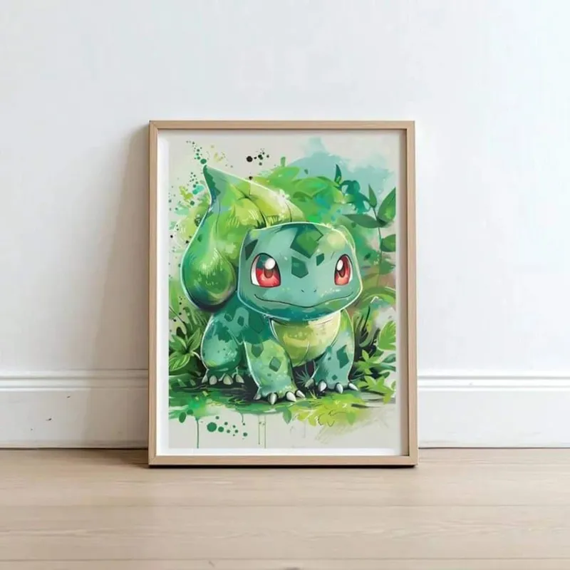 Anime pokemon pikachu charmander bulbasaur squirtle poster hd pintura em tela casa sala de estar pintura arte da parede presente das crianças — image 4