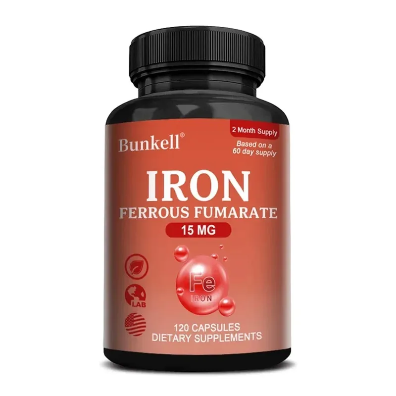 Iron Supplement - Boost Energy Improve Concentration Enhance Immune Function Reduce Fatigue Help Hemoglobin Balance Non-GMO