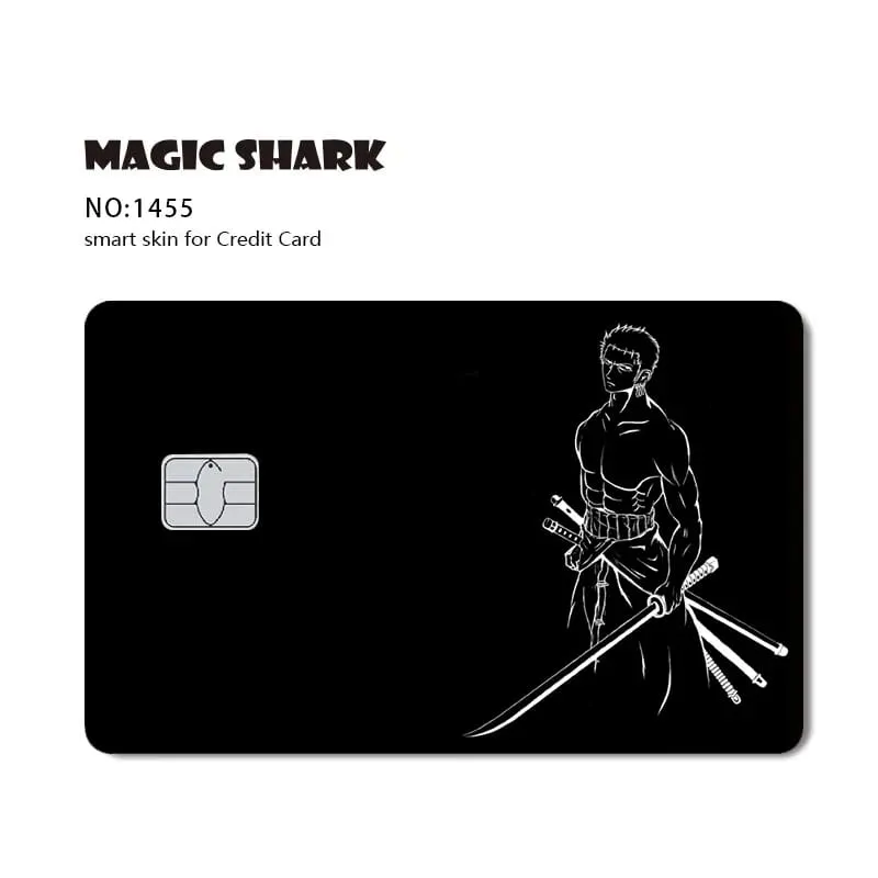 Hot Sale Maigc Shark Anime Chopper Luffy Nami Waterproof Front Side Sticker Film Skin for Credit Debit Card — image 8