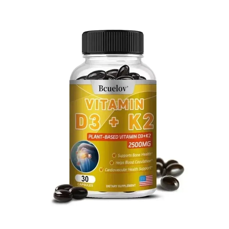 Vitamin D3 + K2 MK-7 - D3 Vitamin Supplement 2 in 1 Supports Immune Heart Joint Dental & Bone Health - Easily Absorbed