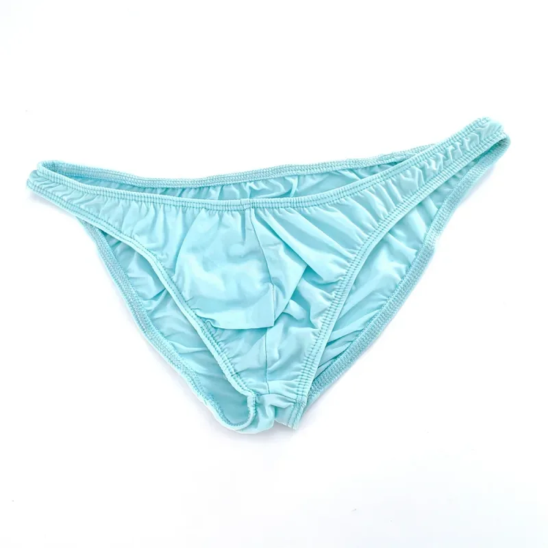 Pink Men Briefs Nylon Spandex Comfy Breathable Low-Waist Underpants Quick Dry Male Ice Silk Bikini Underwear — image 20