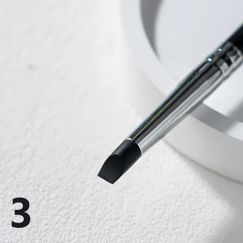 Black Silicone Eyeliner Brush Blade Multi-purpose Eyebrow Lipstick Brushes Easy To Use Nail Painting Pen Eyes Shaping Makeup — image 9