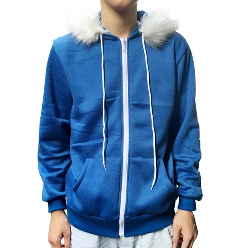Men's Sweatshirt Undertale Sans Blue Coat Cosplay Jacket Hoodie Cardigan Sweatshirts Casual Men's Solid Costume Oversized