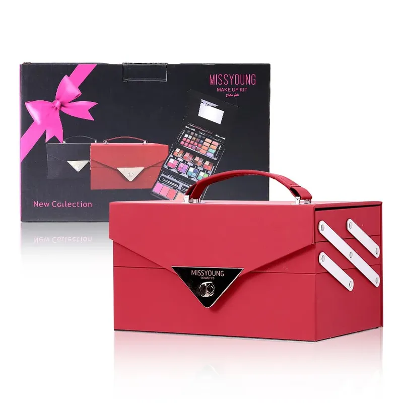 Cosmetic makeup set gift box matte lipstick powder blusher concealer highlight multi-color pearl matte eyeshadow makeup set