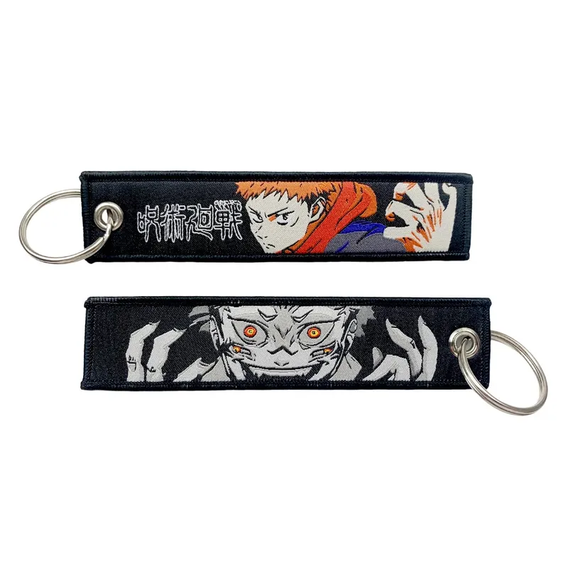 Embroidery Cool Eagle Beak Keychain Lanyard Anime Manga Series Badge Holder USB Pendant Portable Key Lanyard Accessories