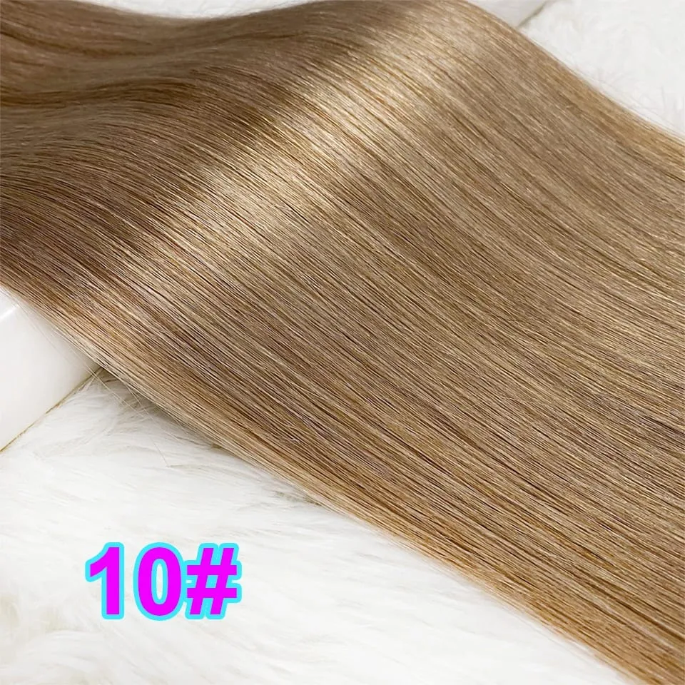 Nano Rings Hair Extension Real Human Hair Invisible Mini Silicone Beads Black Brown Blonde Microlink 100% Human Hair Extensions — image 21