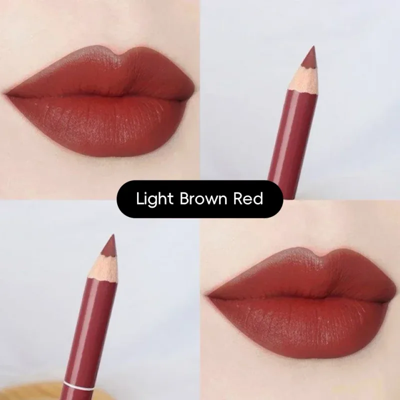 Waterproof Lip Liner Matte Nuede Red Long Lasting Makeup Pens Non-stick Cup Lipstick Women Party Makeup Lip Cosmetics — image 11