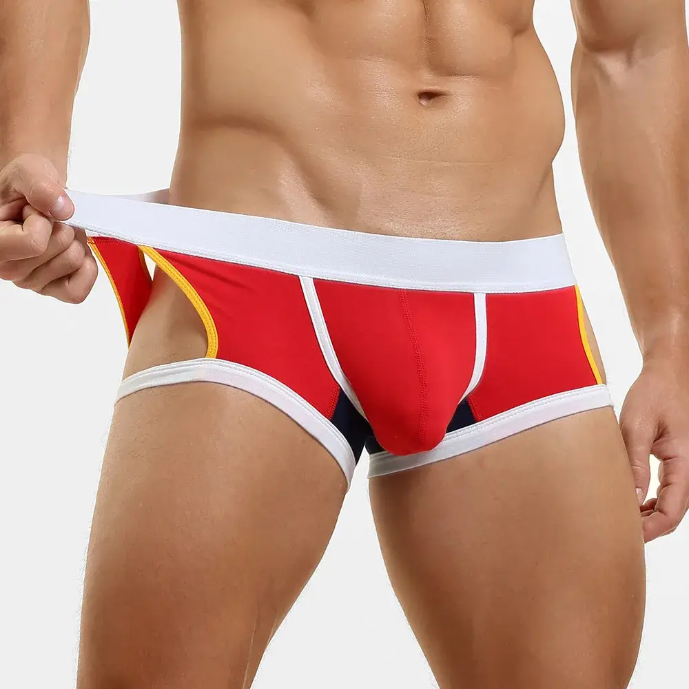 Men's Low-Waist U-Shape Flat Briefs Underwear Trendy Side-Light Design Comfortable Innerwear for Men — image 5