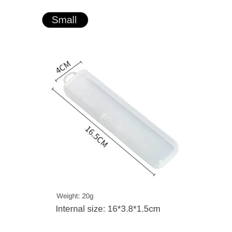 Portable Makeup Brush Organizer Eyebrow Pencil Tableware Chopsticks Transparent With Cover Storage Box Kitchen Accessories — image 9