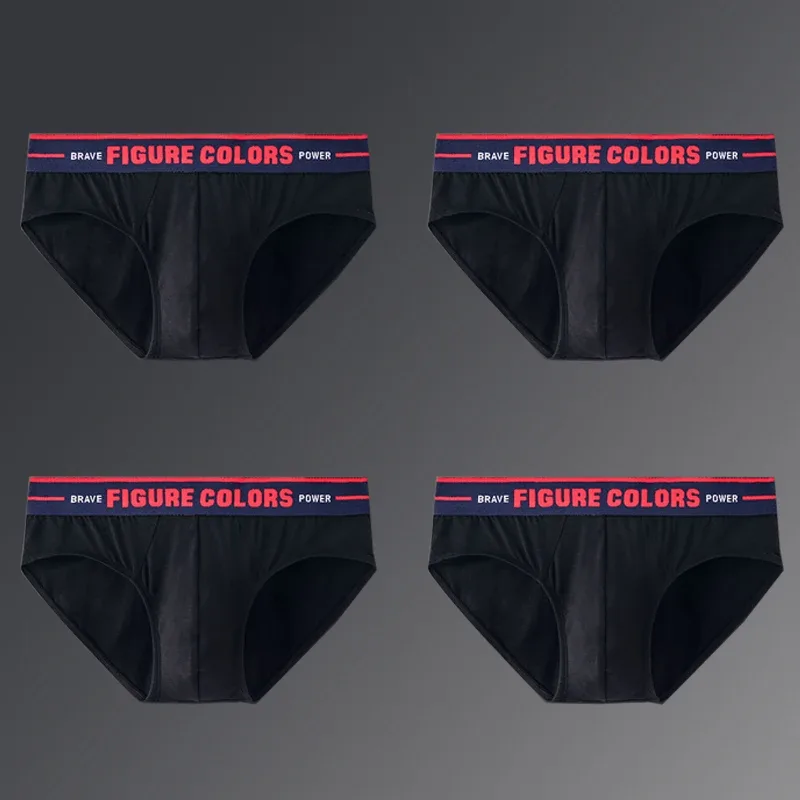 4pcs Men's Briefs Underwear Sexy Antibacterial Men's Panties Underpants Male U Convex boxer briefs for Man Absorbent Elastic