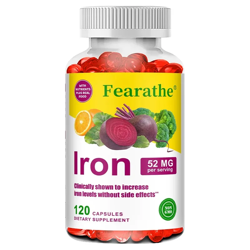 Iron and Vitamin C Supplement - Boosts Energy Focus and Immune Function Supporting Red Blood Cells Improve Immunity Non-GMO — image 9