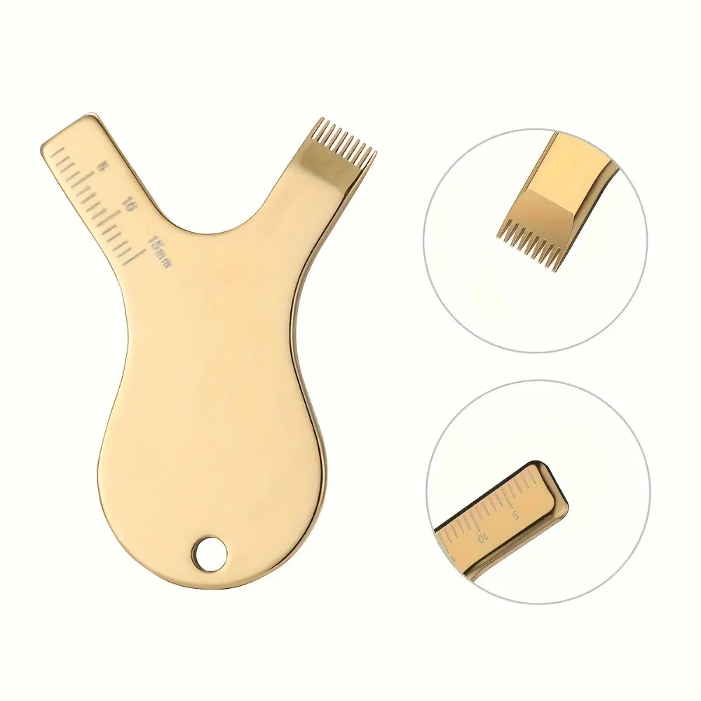 Reuseable Stainless Steel Eyelash Brush Clean Comb Y Shape Grafted Eyelashes Brushes Lifting Curler Eye Lash Extension Perm Tool