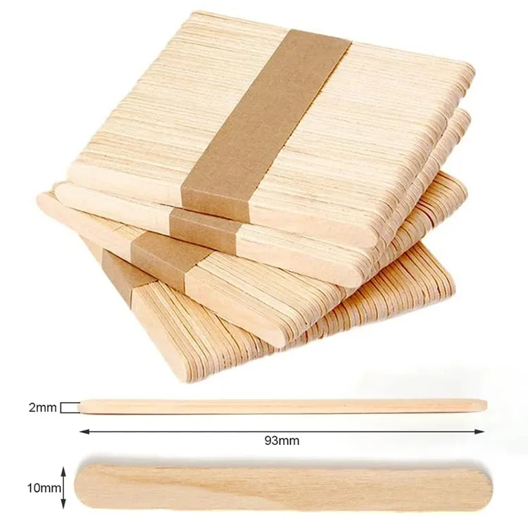 50/100pcs Ice Cream Sticks Wooden Popsicle Sticks Hand Crafts DIY Wooden Decoration — image 8