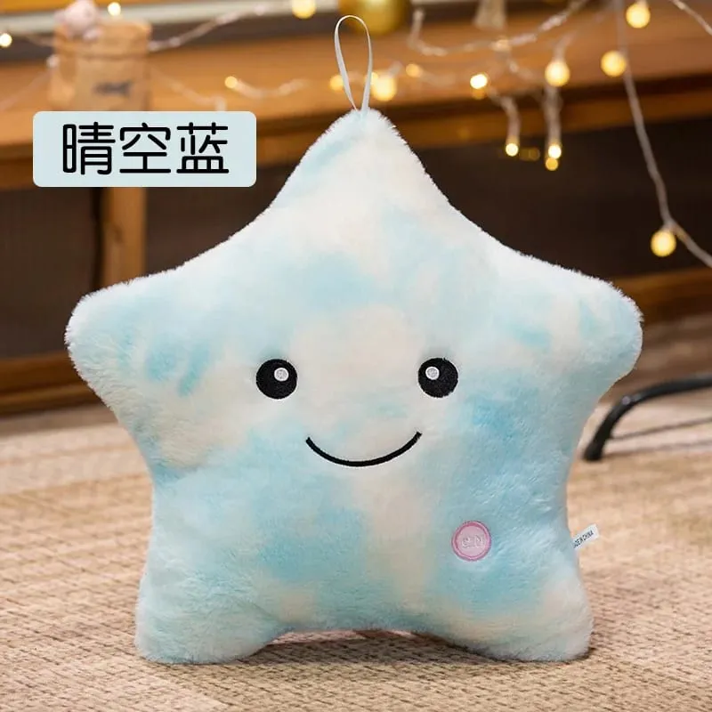 24*22CM Luminous Five-pointed Star Plush Toys Glowing Star Stuffed Soft Doll Pillow Nice Halloween Xmas Gifts — image 9