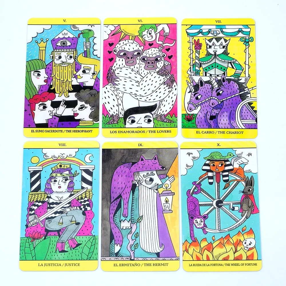 España Magiczne karty tarota w wersji hiszpańskiej Gra planszowa Talia wróżb dla początkujących Karty Oracle Talia tarota Impreza rodzinna — image 5