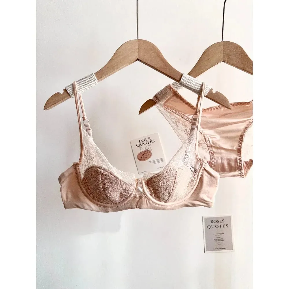 New Women Lace Bra Set Soft Underwire Thin Cup Push‑Up Comfort Intimates Lingerie Kit For Small Bust S-XL Daily Ladies Underwear — image 6