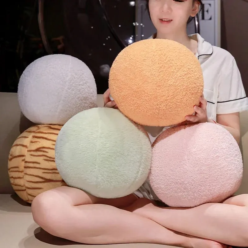 30cm Ins Style Ball Pillow Soft Plush PP Cotton Sofa Pillow Ornament Stuffed Nordic Round Pillow Throw Pillows Home Decoration — image 3