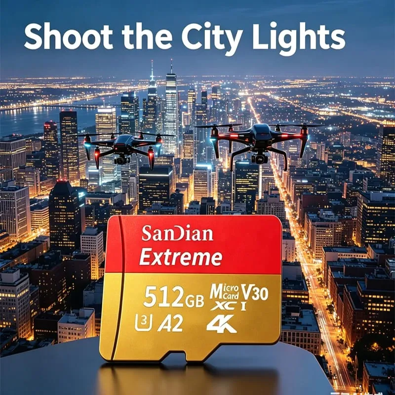 High-Speed Storge SD-kort 128GB Originalt Micro TF-kort 512GB Klasse 10 High Speed Transfer til kamera/pc/telefon — image 4