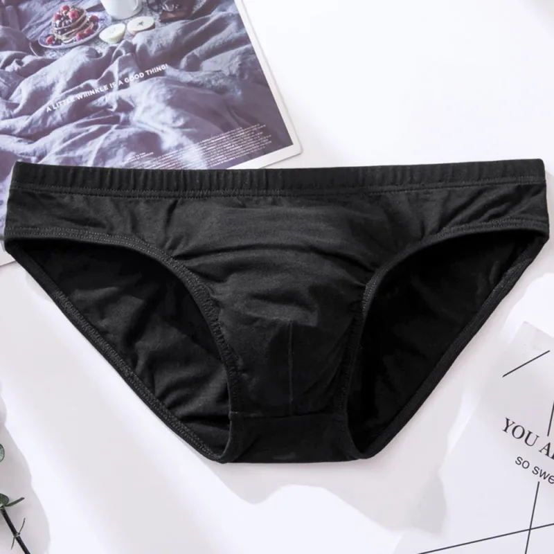 Men Briefs Sexy Comfortable Breathable U Convex Underwear Low-Rise Underpants Bikini Slip Homme Classic Basics Quick-Dry — image 7