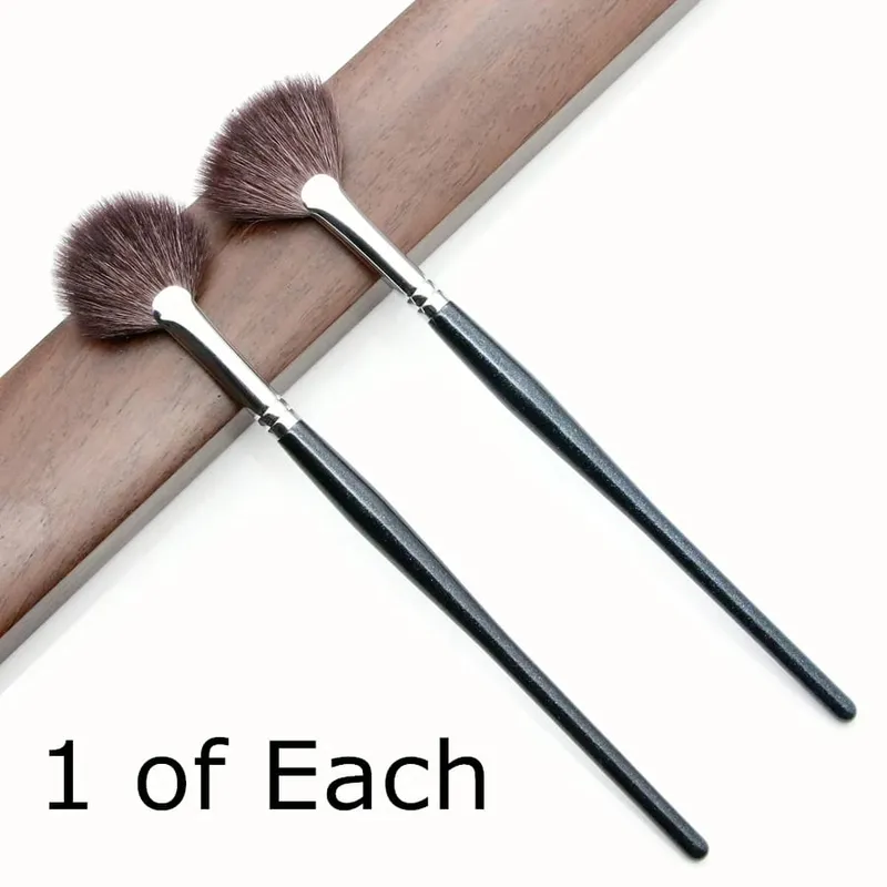 Fan Brush Highlighter Natural Goat Hair High Quality Makeup Brushes — image 10