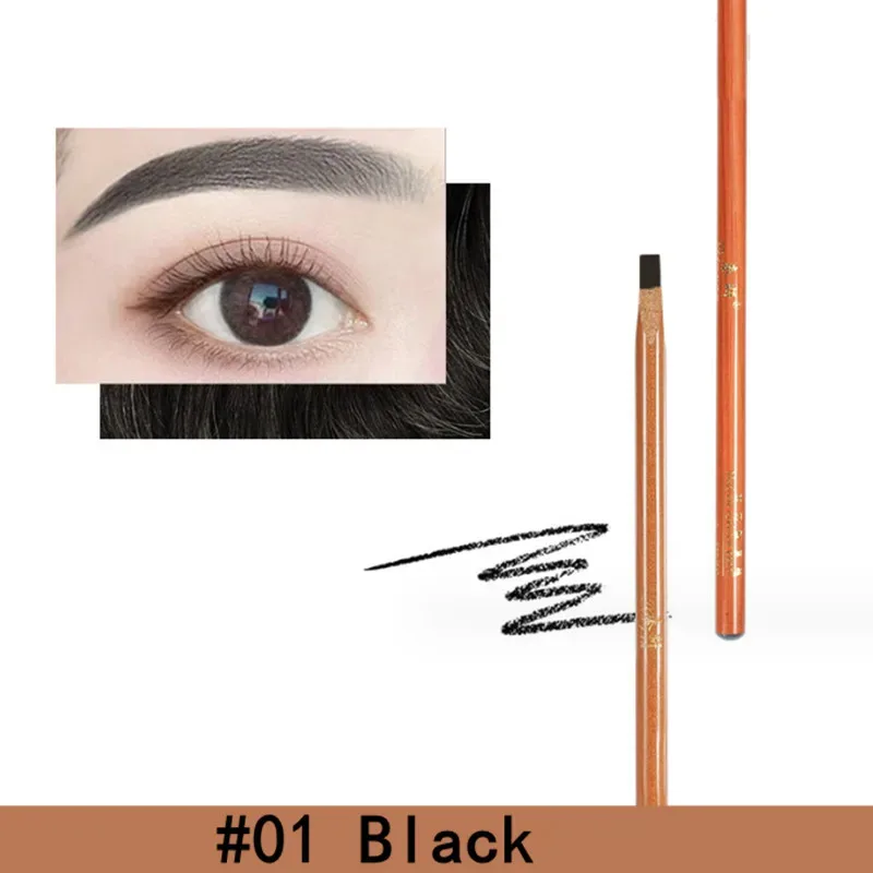 Eyebrow Pen Hard Microblading Brow Definer Enhancers Pencil Waterproof Easy To Apply Makeup Natural Wild Brows Tint — image 11