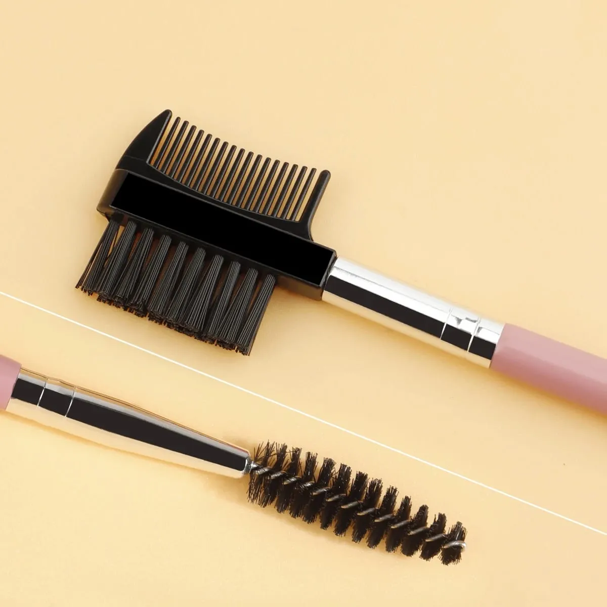 1/2/5 Uds 3 cabezas moldeador de pestañas cepillo de doble cabeza herramienta de aseo de maquillaje cosmético con 3 cepillos Spoolie diferentes — image 5