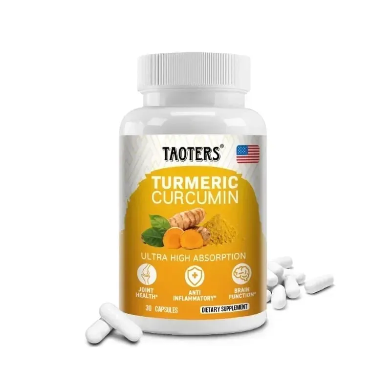 Turmeric Curcumin Capsules Natural Joint Support Relieve Joint Pain Support Brain Health & Heart Health