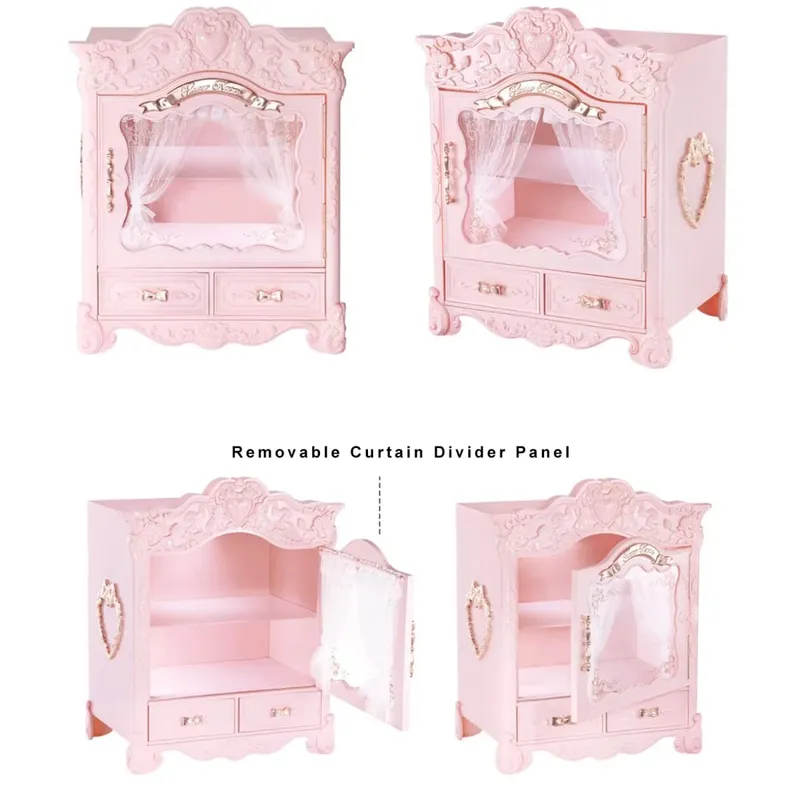Flower Knows Bunny Garden Makeup Organizer Box Cute Aesthetic Cosmetic Storage Case Large Capacity Vanity Organizer — image 3