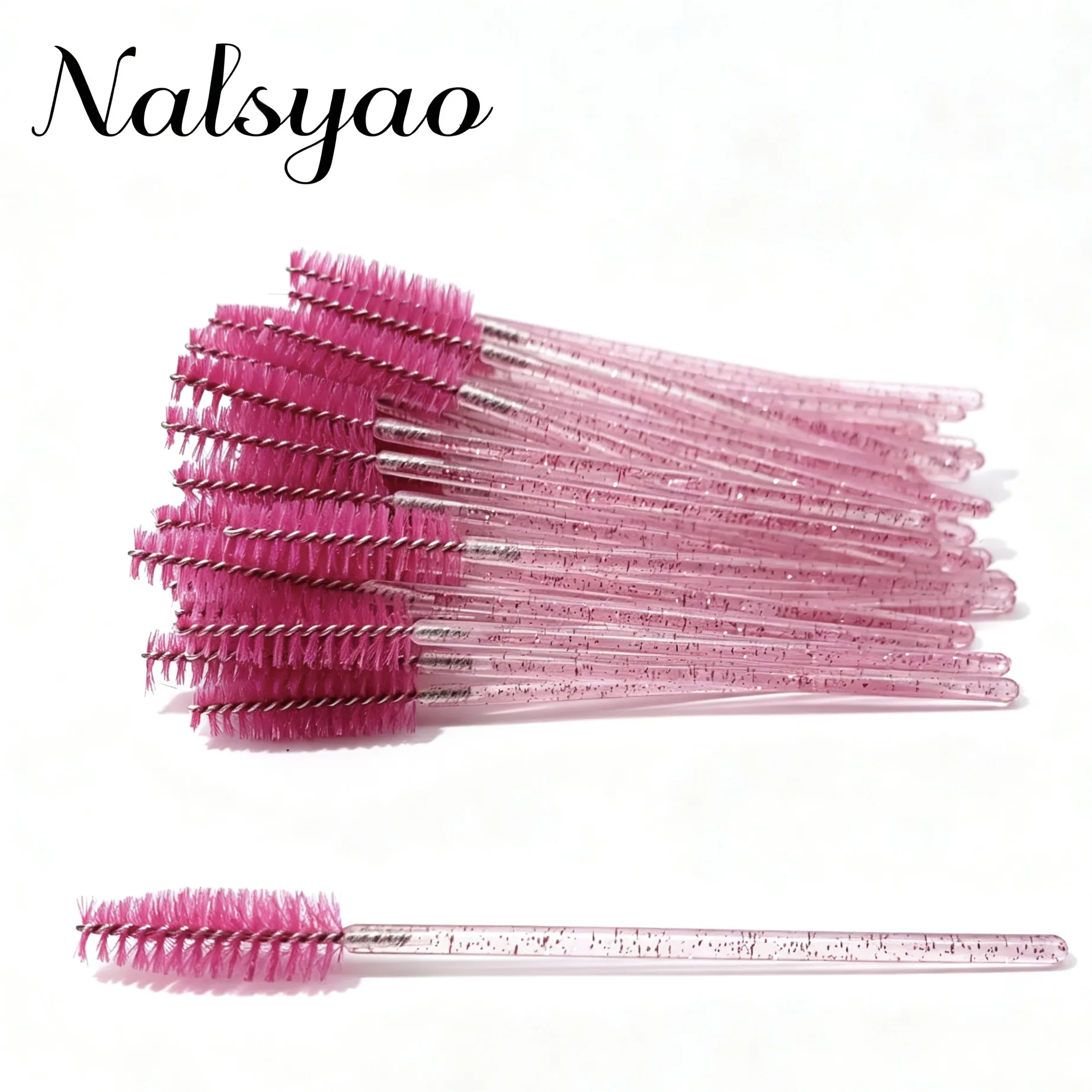 wholesale yelash brush makeup brushes 50pcs comb disposable mascara individual 6 color applicator wand lash makeup brushes tools — image 6