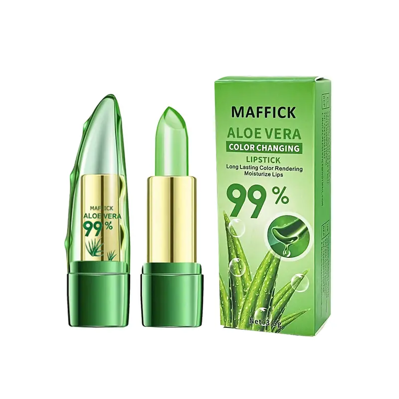Aloe Vera Warm Change Lipstick for Long-Lasting Lip Protection Moisturizing and Color Changing Magical Color Change — image 2