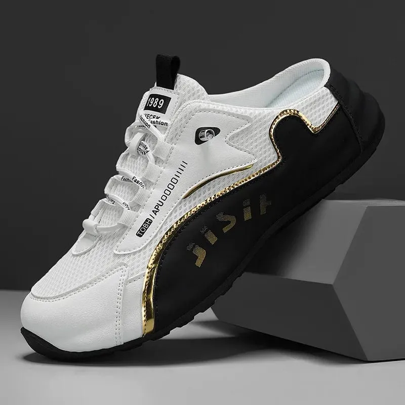 Kaswal na Nakasaradong daliri ng Kalahating tsinelas ng Kalalakihan sa Tag-init Kumportableng Breathable Soft Sole Sneakers Fashion Slip-on na Panlalaking Tennis Shoes 2026 — image 8