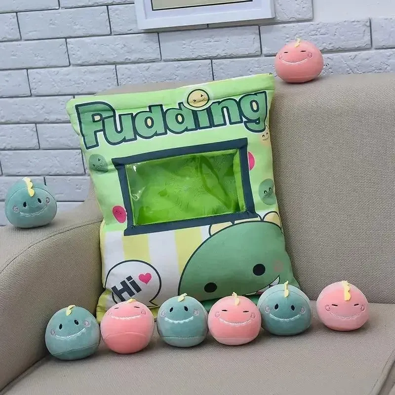 Cute Cat Rabbit Snack Pillow Pudding Decorative Stuffed with Mini Animal Cat Dolls Pudding Plush Toy Kawaii Plush Pillow Gifts — image 1
