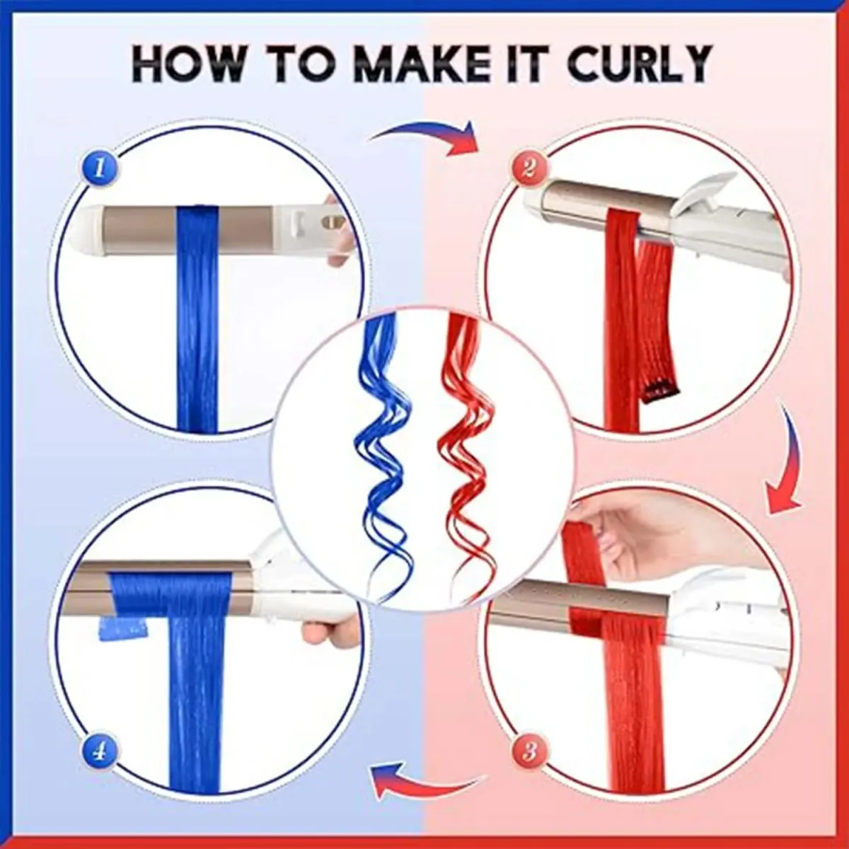 10 PCS Highlights Clip-in Synthetic Hair Extensions Hair Accessories Hairpiece for Girls Women Party Favor Cosplay Gift 22 Inch — image 5