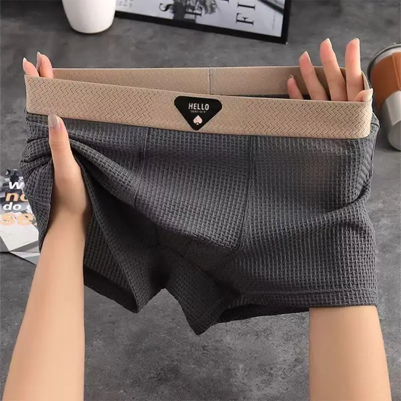 4pcs Men's Boxer Shorts Ice Silk Underwear Underpants Cool Breathable Sexy Slim Panties Mesh Lingerie — image 14