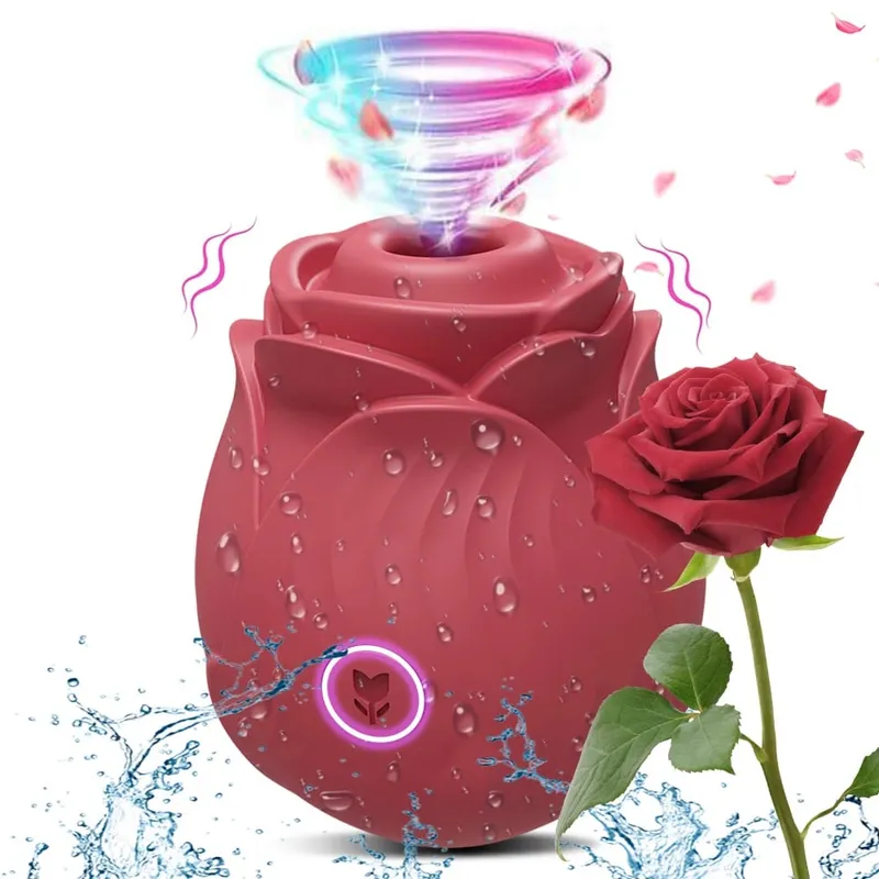 Rose-Sucking Thrusting Dildo Vibrator for Women Nipple Clit Stimulator Vibrating Egg Tongue Licking Clitoris Sucker Sex Toys — image 8
