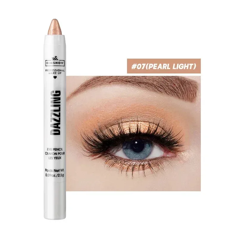 12 Colors Pearlescent Eyeshadow Pencil Waterproof Long Lasting Glitter Shimmer Eye Shadow Pen Eyeliner Stick Eyes Makeup Tools — image 16