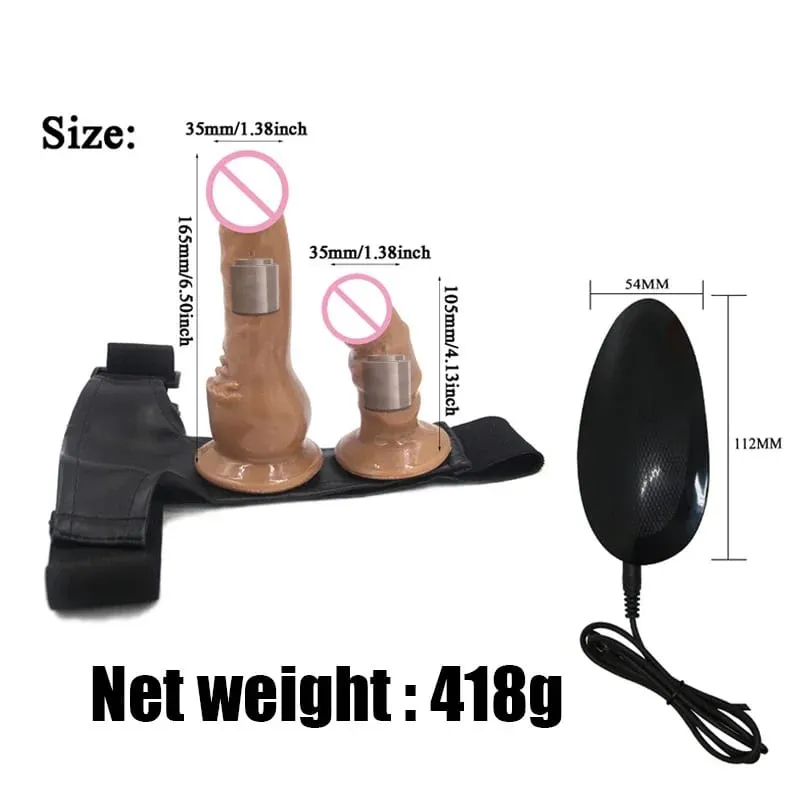 Strap On Big Dildo Vibrator Strapon Ultra Elastic Harness Belt Adult Sex Toys For Woman Lesbian Double Penis Realistic Dildos — image 5