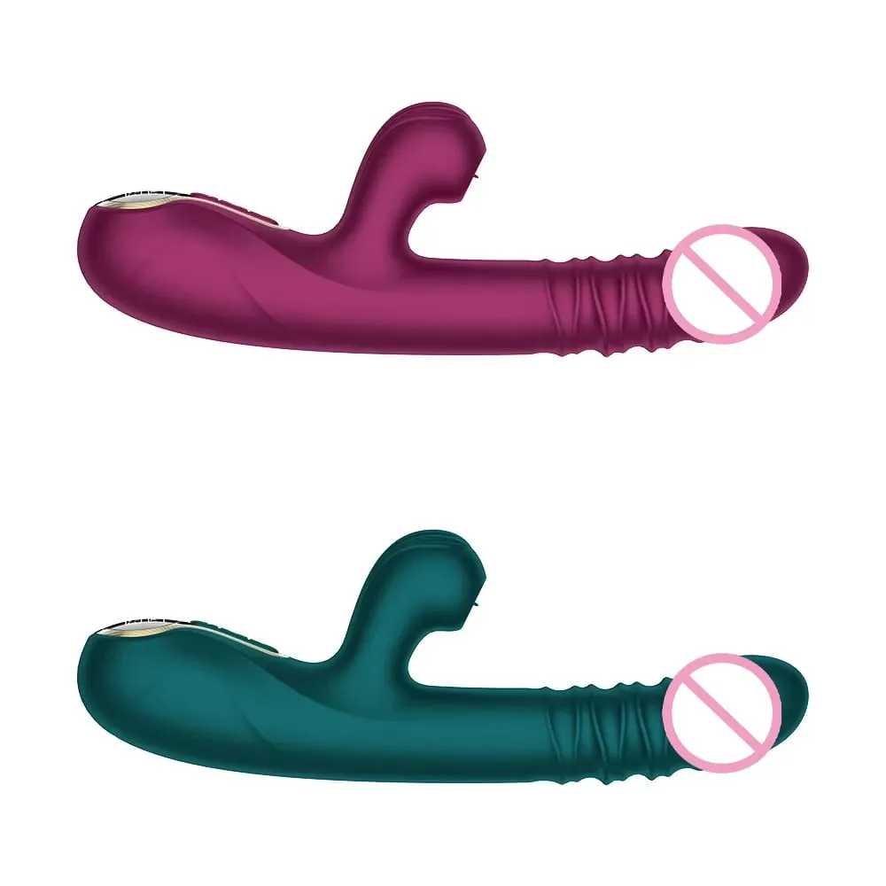 Women Retractable Vibrator Dildo Fast Piston Heating Sucking Tongue Licking G-Spot Nipple Vagina Masturbator Sex Toys for Couple — image 6