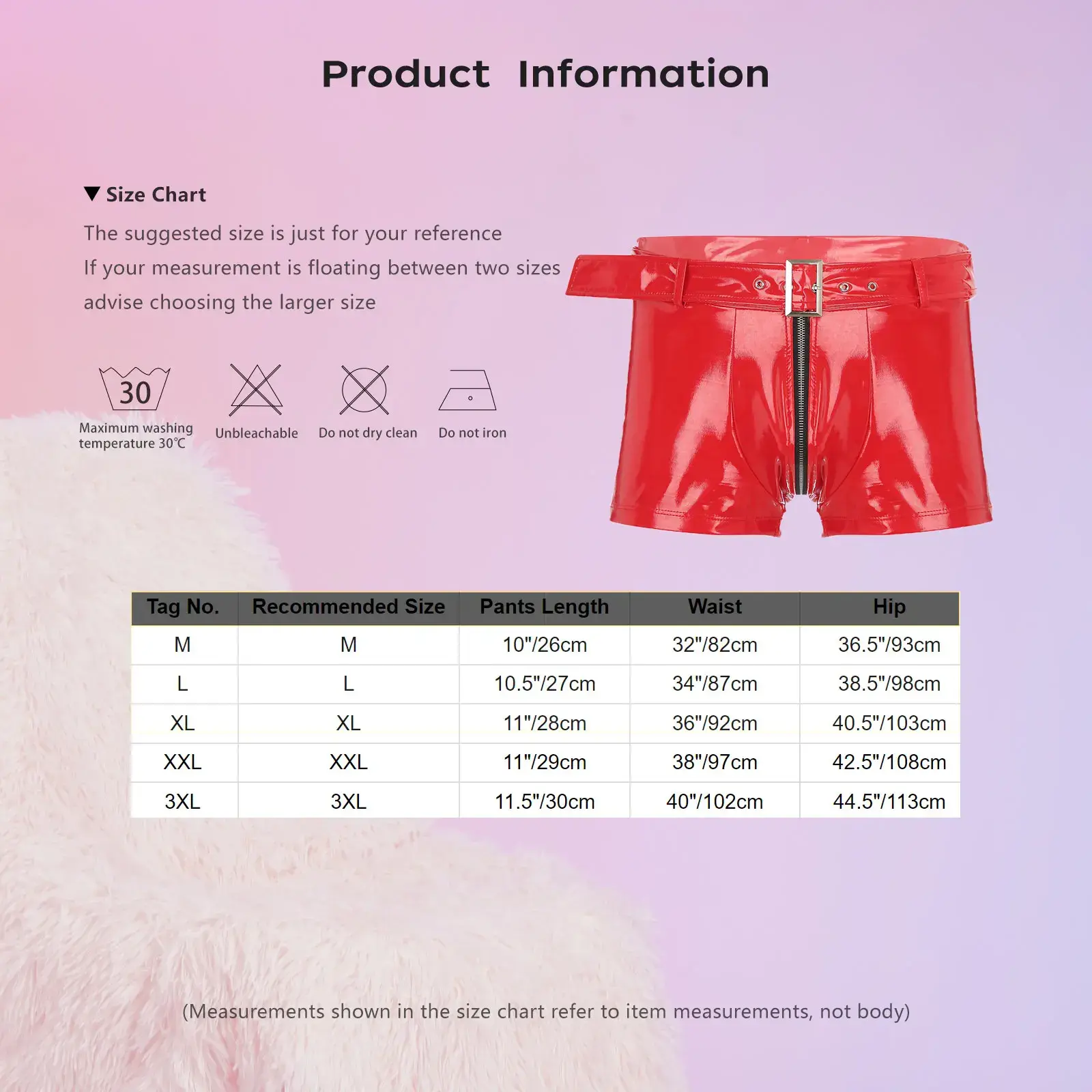 Men's Boxer Shorts Wet Look Latex PVC Leather Zipper Shorts Bottoms Bulge Pouch Boxer Brief Clubwear Party Hot Pants Nightwear