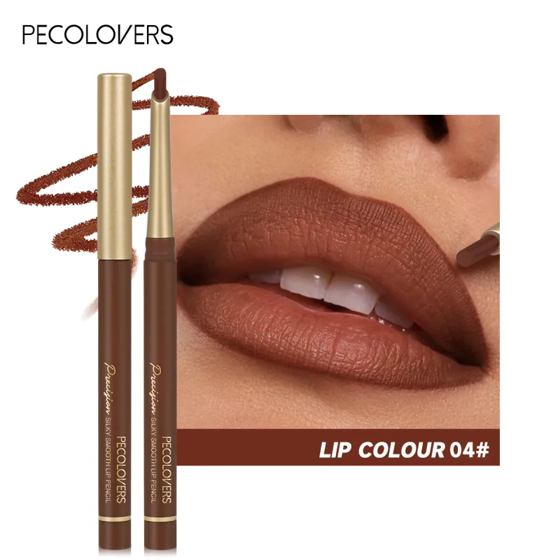 Matte 6-colors Lip Liner Pencil Bevel Design Nib Lip Contour Lipstick Nude Brown Lipstick Pencil Natural Lasting Lipliner Makeup — image 10