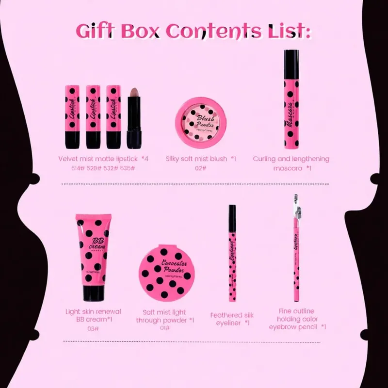 Full Face Makeup Kit For Hengfang Cosmetics Palette Essential Beauty Set Travel Portable Box Women Daily Routine — image 5