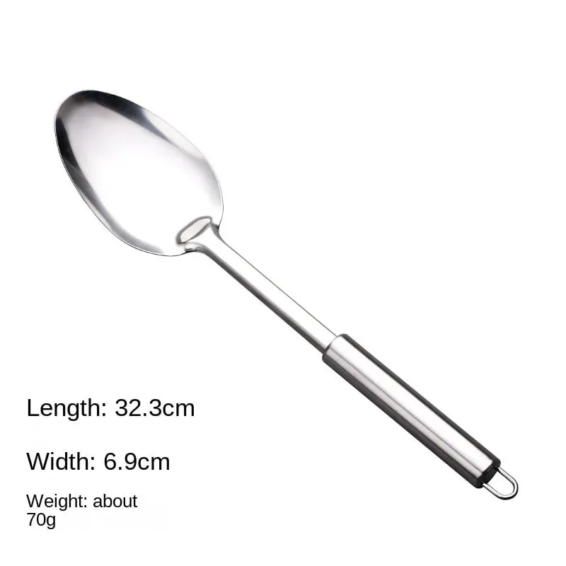 Durable Stainless Steel Wok Spatula Long Handle Kitchen Gadgets Kitchen Cooking Utensil Set Rice Spoon Ladle Cooking Tools