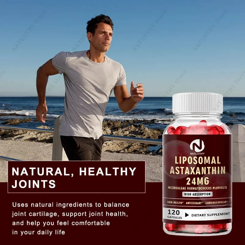 Haematococcus Pluvialis Astaxanthin Capsule - Liposomal Astaxanthin 24mg - Natural Antioxidant Skin & Eye Health & Immune Health