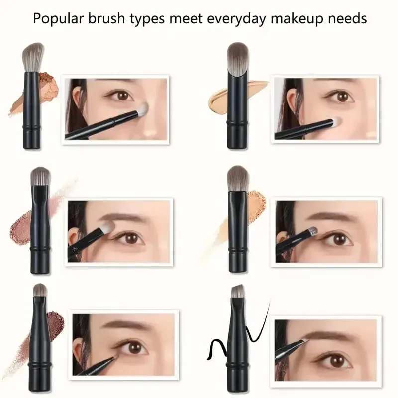6Pcs Mini Travel Makeup Brushes Set with Box Portable Cosmetic Powder Foundation Blush Blending Concealer Make Up Brushes Set — image 4